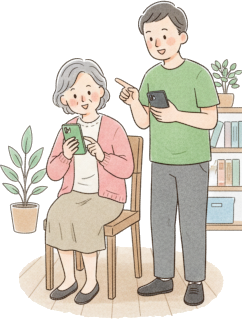 スマホを教えてます